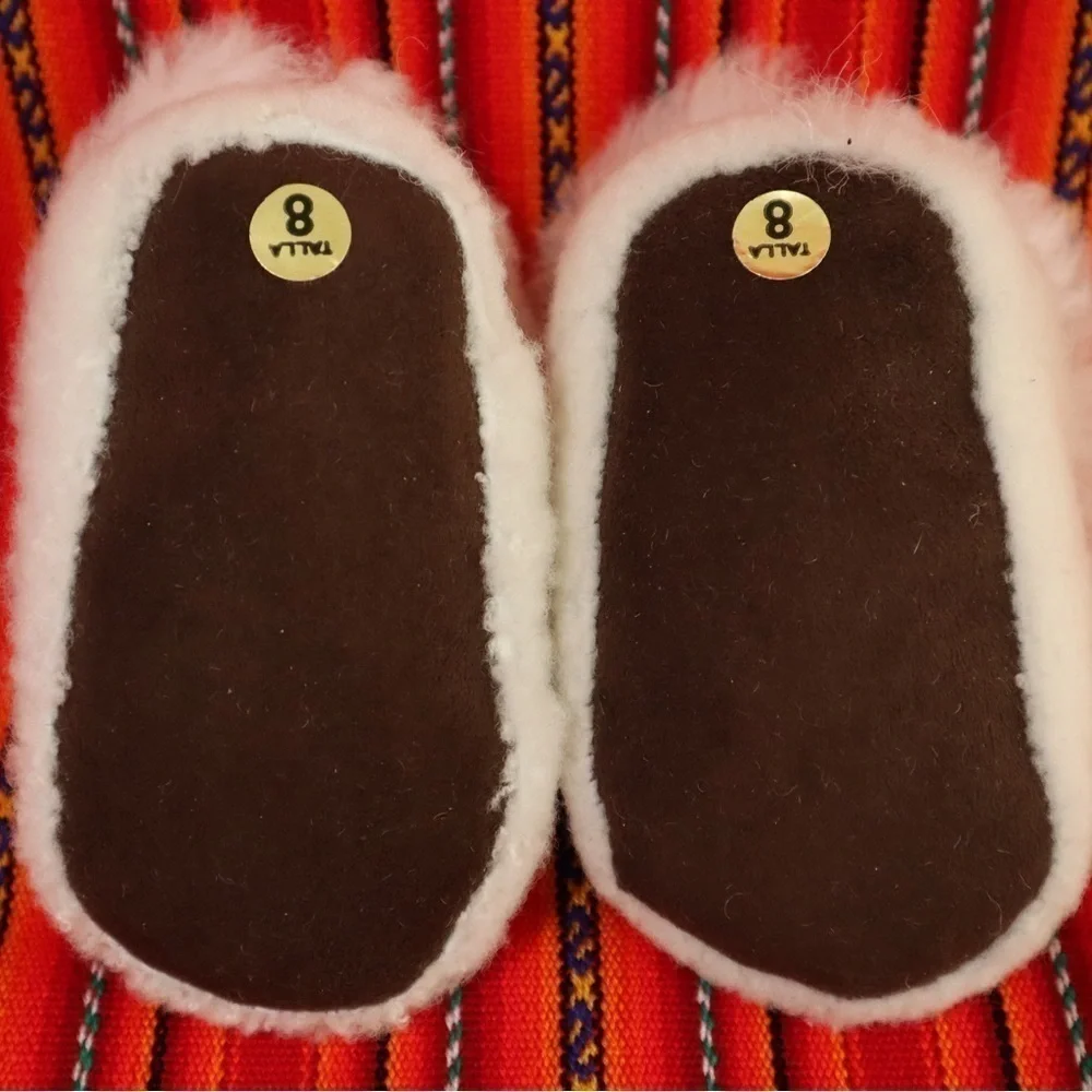 Original Alpaca Fur/Skin Slipper Pantufla for Baby Size‎ 8 Sole Size 4.75